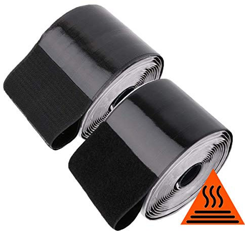TEUVO 11 CM Breit und 2M Lang Klettband Selbstklebend, Hochtemperaturbeständig Klettverschluss Selbstklebend für Heim, Arbeitsplatz, Auto, Handwerk