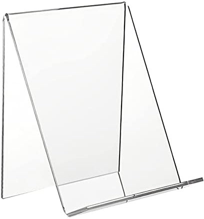 JIHUOO 2 Pcs Acrylic Display Stand Transparent Book Easel Tablet Holder Acrylic Desktop Book Stands for Displaying Pictures