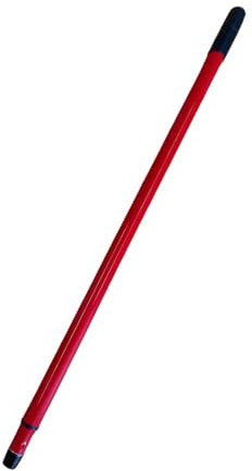 FÜNDIG Metallteleskopstiel Rainbow rot lackiert, deutsches Gewinde von 80 auf 130 cm ausziehbar - für Kehrbesen Besen Industriebesen Straßenbesen