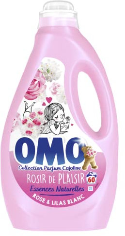 Omo Flüssigwaschmittel, Rosa & Flieder, Weiß, 60 Waschgänge