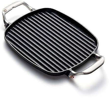 Outset Cast Iron Grill Pan With Ridges 8.5” x 14.25” x 1.5”