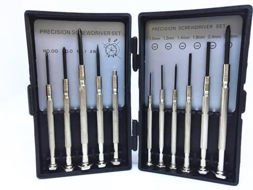 Set di cacciaviti di precisione, 11 mini cacciaviti di precisione, piccolo set di cacciaviti per elettronica, giocattoli, computer, riparazione orologi, aggiornamento Red Box Tough