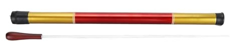 SEAFRONT Musik Som Leder Baton Fiberglas och Red Sandalwood Orchestra Conductor Baton med Päronformat Handtag 40 Cm Längd