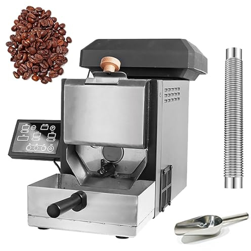Tostatrice elettrica for chicchi di caffè, macchina for tostare chicchi da 200 g, tostatrice for caffè intelligente for la casa con 9 curve di tostatura e filtro for il fumo
