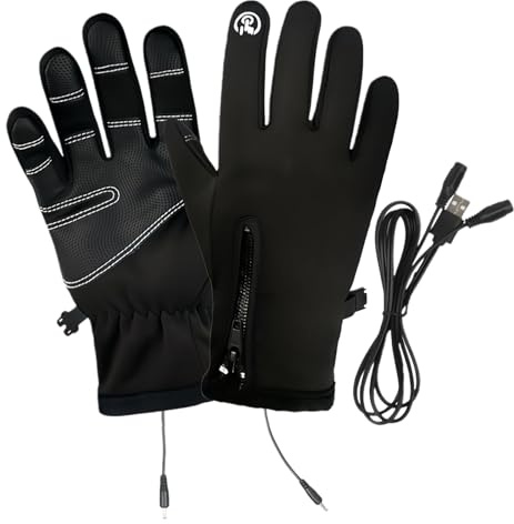 Uppvärmda handskar för män – 3 nivåer USB-uppladdningsbara unisex pekskärm handvärmare | batteriuppvärmda handskar, för skidåkning snowboard promenader pendling daglig trädgårdsskötsel skottning snö