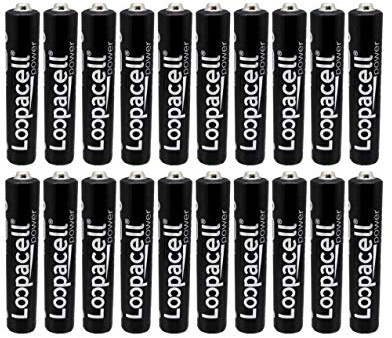 LOOPACELL AAAA EN96 LR61 1.5v Miniature Alkaline Batteries - 20 Pack