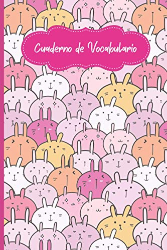 Cuaderno de vocabulario: Libro de vocabulario para escribir hasta 2100 palabras | 3 columnas | 100 páginas | 50 hojas | A5 | Lindo gato kawaii