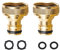 iBamso 3/4 Pouce connecteur Rapide en Laiton Filetage Femelle, connecteur Rapide de Tuyau de Jardin connecteurs de Robinet pour Les pièces de Tuyau de Jardin à la Maison connecteurs (2 Pack)