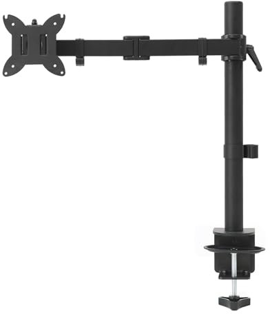 Amazon Basics Adjustable Single Computer Monitor Arm Mount, Holds Monitors up to 32 Inches (81.3 cm), Black