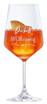 Spiegelau Style Weinglas 630ml mit Gravur Du bist WEINzigartig - Witziges Geschenk für Weinliebhaber - Glas mit Spruch - Geburtstagsgeschenk für Sie & Ihn