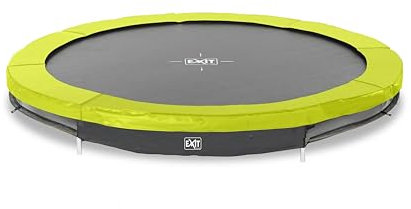 EXIT Toys Silhouette Sports Bodentrampolin - ø244cm - Rundes Inground Gartentrampolin Outdoor - für Personen ab 14 Jahren - Mit Fußschutzsystem - Sicherer Einstieg - Gute Sprungkraft - Grün