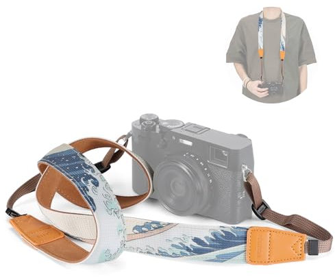 NEEWER - Correa de Cuello para cámara de Fotos (146 cm, Longitud Ajustable/Correa para el Hombro para cámara de Fotos sin Espejo Compatible con Fujifilm X100V/X100VI, CA116