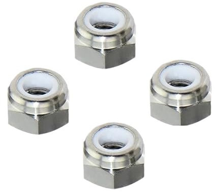 Contratuerca, tuercas autoblocantes Tuerca hexagonal de aleación de titanio con inserto de nailon autoblocante for modelo 1 pieza M3 M4 M5 M6 M8 GR5 TC4(M5)(M8)