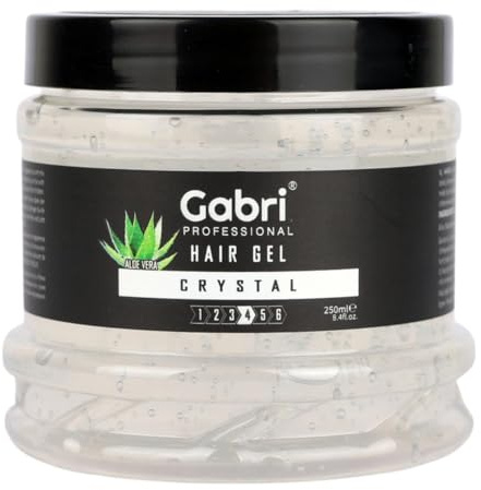 Gabri Crystal Hair Styling Gel 250 ml - Haute Brillance, Effet Anti-frisottis, Contrôle Des Bords