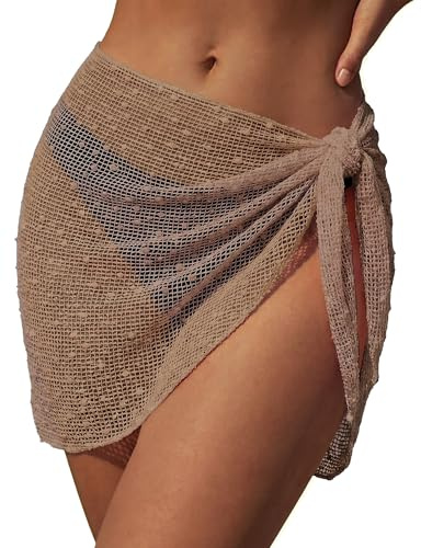 Ekouaer Sarong Wraps for Women Beach Cover Up Short Crochet Coverup Skirts