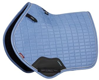 LeMieux Suede Close Contact Saddle Pad Square - Breathable - High Wither - Powder Blue - Large