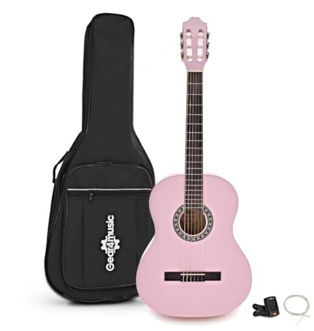 Classical Guitar Pack, Pink, by Gear4music