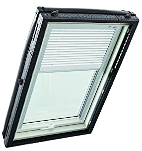 Original Roto Jalousette ZJA für Roto Dachfenster - Führungsschiene Silber - Jalousie für Baureihe Designo R4/R7 und Classic K 43/73 - Größe 094/140 | 09/14 - Stofffarbe Weiß