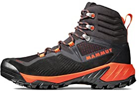 Mammut Sapuen High GTX Men | Wanderschuhe für Herren, Outdoor Schuhe für Hiking, Wasserdichte Trekkingschuhe, Gore-Tex Wanderstiefel, Atmungsaktive Bergschuhe | Black-Hot Red, 8