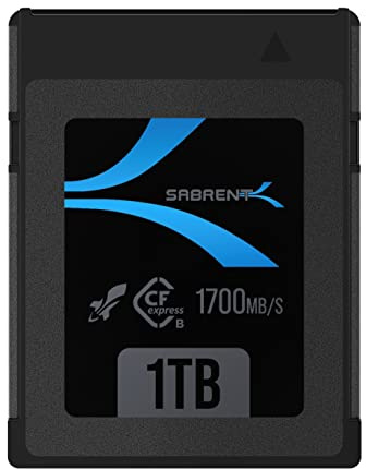 SABRENT CFexpress Typ B Speicherkarte 1TB für Profis 1700 MB/s Lesen, 1500 MB/s Schreiben - CF Express Memory Card Ideal für 8K RAW Video, DSLR & spiegellose Kameras (CF-XTBT-1TB)
