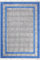 CASAVANI Handgefertigter Teppich Baumwolle Dhurrie Handblock Bedruckt Boho Kelim Blau, Schwarz Flachgewebe Teppich Indoor Wohnkultur Teppiche für Schlafzimmer 80 x 300 cm (2,6 x 10 Fuß Läufer)