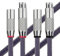 YuanYong XLR Balanced Kabel 1 Paar - 18 AWG Mikrofonkabel, 8N OCC Kupfer-Einkristall Audiokabel Mit Kohlefaser-Rhodium-XLR Stecker Auf Buchse - Für Studioaufnahmen, Mikrophon, Bühne, DJ (2M)