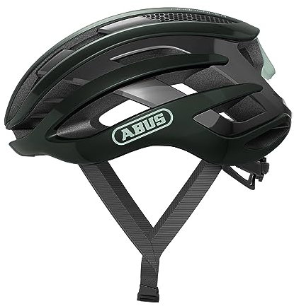 ABUS Casco de ciclismo de carretera AirBreaker - casco de ciclismo de alta gama para ciclismo profesional - para adolescentes y adultos - casco para hombre y mujer - verde, talla S