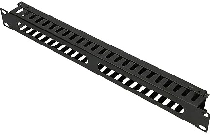 EXTRALINK Cable Management, Schwarz, Kabelmanagement für 19 Zoll Rack, Hochwertiger Stahl, pefektes Netzwerkschrank Zubehör, mit Metallabdeckung, Rack-Kapazität 1U