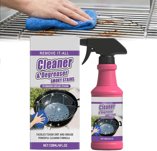 Fast-Acting Heavy-Duty Grill Degreaser Spray, BBQ Grill Cleaner, Grill Cleaner for Outdoor Grills, Heavy Duty Degreaser Cleaner Spray (1PCS)