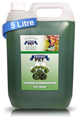 FRESH PET Pet Disinfectant Deodoriser Cleaner Kennels Artificial Grass 5L (Cut Grass)