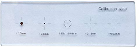 0,01 mm Punkt Fadenkreuz Mikroskop Kamera Objektträger Multifunktionsplatte Fadenkreuz Genaue Kalibrierung Objektträger Lineal Tisch Mikrometer