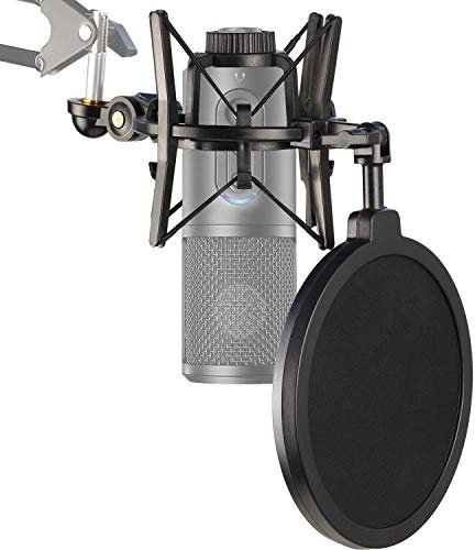 ATR2500X Mikrofonspinne mit Popschutz, Shock Mount Passender Mikrofonständer für Audio-Technica ATR 2500X und ATR2500 USB Mikrofon von YOUSHARES
