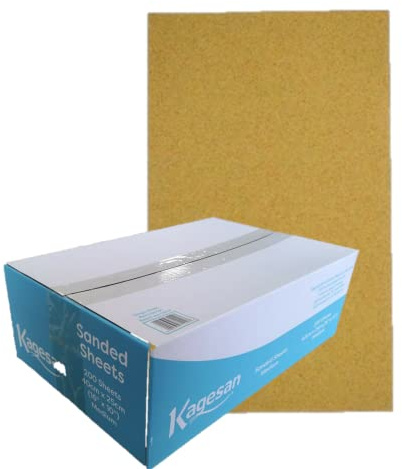 Kagesan Medium Sand Paper Sheets 40cm x 25cm x 5 Sheets for Bird Cage Flooring