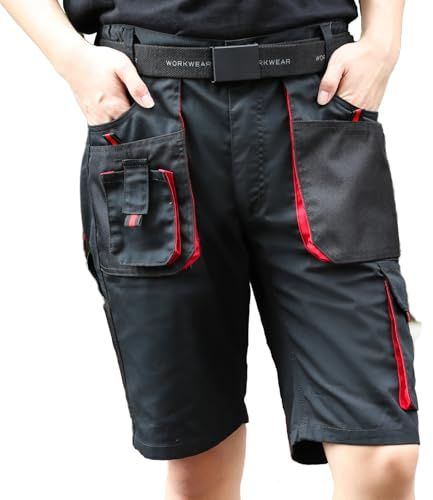 WORK IDEA ¡Bermudas de Trabajo para Hombre: Estilo y Funcionalidad en Pantalones Cortos para Profesionales de la Construcción, Logística y Más