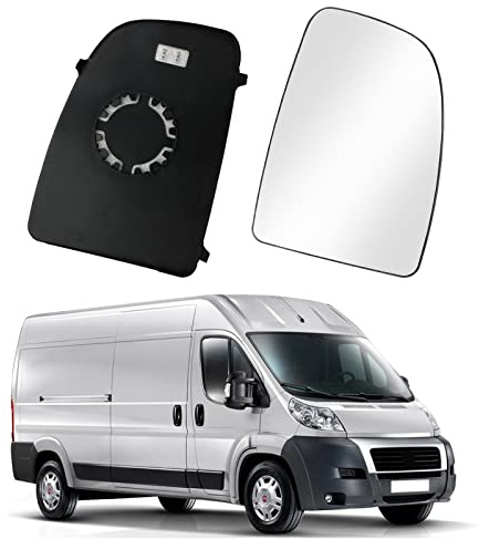 Cristal de Espejo reemplazar para Fiat Ducato 2006-2021, Retrovisor Exterior Ajustable para Citron Jumper, Lente de Marcha Atrás para Peugeot Boxer (Derecho)