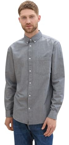 TOM TAILOR 1042640 Camicia, 28941-navy Chambray, 3XL Uomo