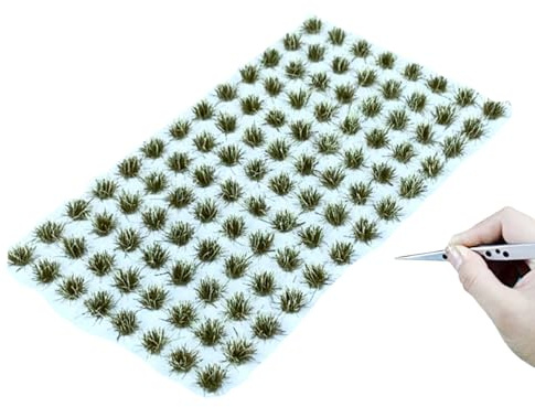 RHQFDM 120 Plantes Modélisme Herbe Statique Tufts Statique Touffes d'herbe Modélisme Décoration Miniature pour Bricolage Train Paysage Gazon Artificiel Herbe Miniature Décoration(Paysage Herbeux 7#)