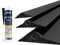 DQ-PP GARAGENTOR DICHTUNG | 5m | 15mm x 80mm | inkl. Montagekleber | schwarz | Bodenabdichtung aus EPDM | Gummidichtung | Garagendichtung | Gummischwelle | Türschwellendichtung Bodenplatte