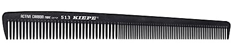 Pettine per capelli Kiepe Active Carbon Fibre – Pettine professionale da parrucchiere per donna e uomo – Resistente al calore fino a 230°C – Antistatico – Leggero & resistente – Nero