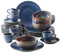 KAHLA Homestyle Kombiservice 30tlg. atlantic blue für 6 Personen orientalisches Geschirr aus Porzellan mit Steingut- und Keramiklook Komplettset blau