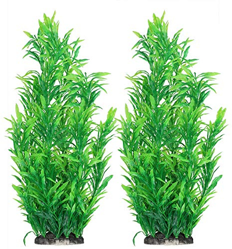 GOTOTOP 2 Piezas Hierba Verde Artificial, Simulación Hierba Verde Planta Acuática Planta Acuática para Acuario Decoración Decoración Subacuática Plástico