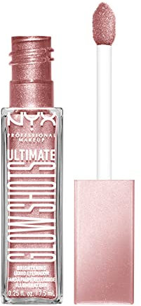 NYX Professional Makeup Flüssiger Lidschatten, 12 Stunden haltbar, Nicht flockend & kein Fallout, Mit Vitamin C, Ultimate Glow Shots, Grapefruit Glow