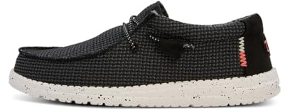 Hey Dude Wally Sport Mesh - Mens Shoes - Black/White - Size EU 43