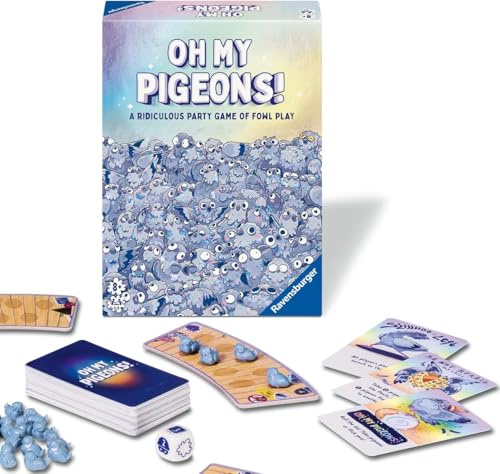 Ravensburger Oh My Pigeons - Fun Game Night and Party Board Game for Families, Adults and Kids Age 8 Years Up - 2 to 5 Players