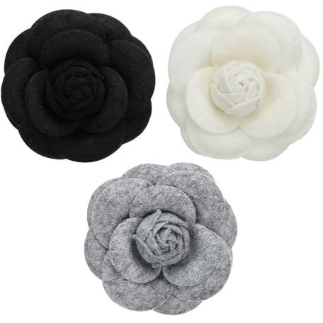 PATIKIL Kamelia tygstift, blombrosch konstgjorda blommor broscher för kvinnor flickor tyg bröllopsfest dekor tillbehör smycken gåva