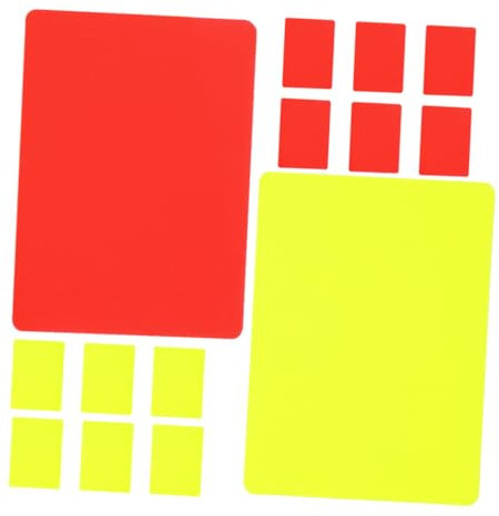 BIUDECO 16stücke Rot Und Gelb Aus PVC Tragbar Für Fußball Und Sport Schiedsrichterzubehör Für Spieleleitung