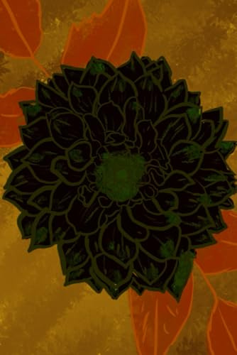 Black Dahlia Lined Journal