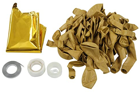 Generic Färgglada Ballonggirlander med 60 Latexballonger för Roliga Fester, Bröllop och Helgdagar (Guld)