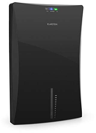 KLARSTEIN Drybest 2000 2G - Déshumidificateur silencieux, Economique avec 70 W, 700 ML/Jour de capacité de déshumidification, Silencieux, Compact, Arrêt Automatique, Noir