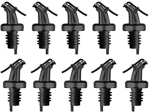 Flaschenausgießer Spender für präzise Dosierung - Flaschenausgießer mit Schutzkappe, für Wein Schnaps Olivenöl Kaffee Sirup Essig Flaschen, Kunststoffkorken Öl-Ausgießer für Cocktails, Shots und Bars